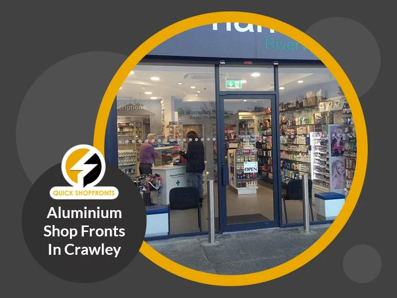 aluminium shop fronts in Crawley